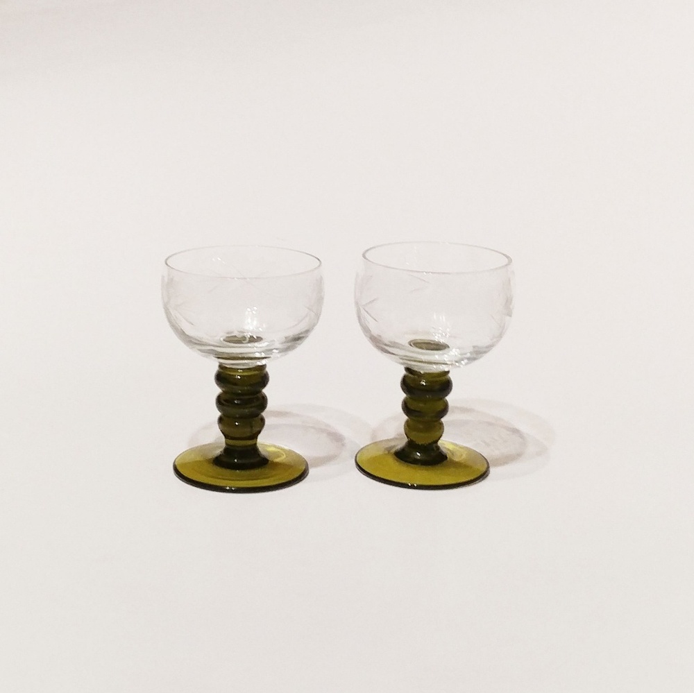 Roemer German vintage cordial glasses